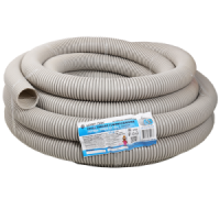 Гофротруба ПВХ легкая с протяжкой 63мм, бухта 15м, серая