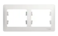 Рамка 2 поста Schneider Electric GLOSSA, горизонтальная, белый