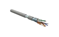 45788 Hyperline FUTP4-C5E-S24-IN-LSZH-GY-305 (305 м) Кабель витая пара F/UTP, категория 5e, 4 пары (24 AWG), одножильный (solid), экран - фольга, LSZH