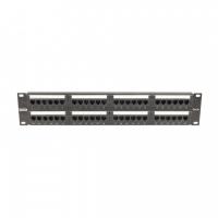 Патч-панель NTSS PREMIUM UTP, 19", 48 портов RJ45, cat.5е, 2U, Dual IDC с органайзером