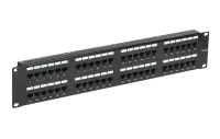 02-0232 REXANT PRO Патч-панель с кабельными органайзерами 19", 2U, 48 портов, RJ-45, CAT 6, UTP