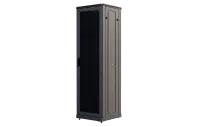 Шкаф телекоммуникационный напольный 19", 42U(600x1000), ШТ-НП-М-42U-600-1000-П-Ч, передняя дверь перфорация, черный ССД