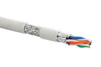 картинка 19c-sf-12wt-r500 кабель категории 7a, s/ftp, 4 пары, нг(a)-hf, общий экран, индивидуально экранированные пары, внутренней прокладки, белый, катушка 500 м
