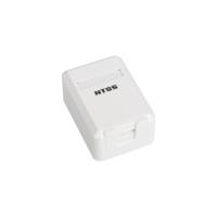 Настенная коробка NTSS PREMIUM для розеточных модулей типа Keystone 1xRJ45 со шторкой белый