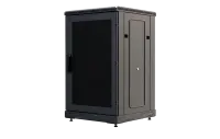 Шкаф телекоммуникационный напольный 19",18U(600x1000), ШТ-НП-М-18U-600-1000-П-Ч, передняя дверь перфорация, черный ССД