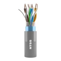 Кабель витая пара NTSS PREMIUM F/UTP 5e 4 пары одножильный 24AWG внутренний LSZH нг(А)-HF 305м серый