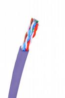 картинка кабель категории 5e, u/utp, 4 пары, 24 awg, нг(а)-lsltx, внутренней прокладки, фиолетовый, коробка 305 м