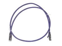 Патч-корд FTP4 cat.6a, 0.5м, литой коннектор, фиолетовый, LSZH, Netko CKC