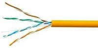 картинка кабель внутренний медный utp 4pr 23awg 4х2х0,57 cat6 305м lszh нг(а), оранжевый skynet premium