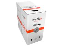 картинка кабель utp4 cat.5е, одножильный, 305м, cu, нг(а)-hf lszh, проходит fluke тест, серый, netko optima gold