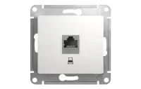 Розетка 1xRJ45 Cat.5 Schneider Electric GLOSSA, белый