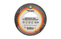 KR-09-2806 Изолента ПВХ профессиональная KRANZ 0.18 х 19 мм х 20 м, черная, упаковка 10 роликов