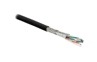 359207 Hyperline SFTP4-C6A-S23-OUT-PE-BK-500 (500 м) Кабель витая пара, экранированная (S/FTP), категория 6a, 4 пары (23 AWG), одножильный (solid), ка