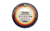 KR-09-2105 Изолента ПВХ KRANZ 15 мм х 25 м, синяя, упаковка 5 роликов