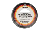 KR-09-2808 Изолента ПВХ профессиональная KRANZ 0.18 х 19 мм х 20 м, серая, упаковка 10 роликов