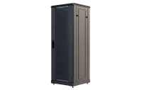 Шкаф телекоммуникационный напольный 19", 33U(600x1000), ШТ-НП-М-33U-600-1000-С-Ч, передняя дверь стекло, черный ССД