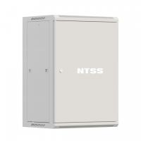 Шкаф настенный телекоммуникационный NTSS W 18U 600х600х964мм, 2 профиля 19, дверь сплошная металл, боковые стенки съемные, разобранный, серый RAL 7035