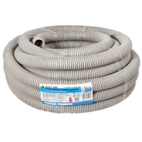 Гофротруба ПВХ легкая с протяжкой 50мм, бухта 20м, серая