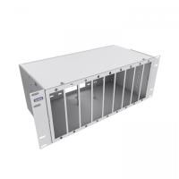 Кросс NTSS оптический 19'' частично укомплектованный 4U, 96/144 порта LC duplex (планки 2LC 16 портов-9шт, планка-заглушка-3шт, сплайс-кассета-9шт) серый RAL 7035