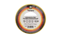 KR-09-2802 Изолента ПВХ KRANZ профессиональная, 0.18х19 мм, 20 м, желтая упаковка 10 роликов