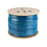 картинка кабель внутренний медный витая пара f/utp, cat 6, pvc, 4pr, 23awg, solid, синий, 305 м, rexant