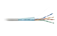 42052 Hyperline FUTP4-C5E-S24-IN-PVC-GY-305 (305 м) Кабель витая пара, экранированная F/UTP, категория 5e, 4 пары (24 AWG), одножильный (solid), экран