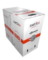 картинка кабель utp4 cat.5е, одножильный, 305м, cu, проходит fluke тест, серый, netko optima silver