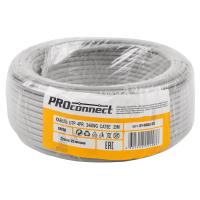 картинка кабель витая пара u/utp, cat 5e, pvc, 4pr, 24awg, indoor, solid, серый, 25м proconnect