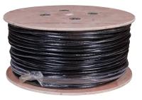 картинка кабель внешний медный витая пара f/utp, cat 5, pe, 25pr, 24awg, solid, черный, 305м, rexant