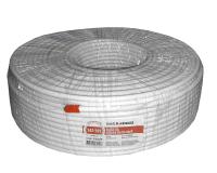 Кабель коаксиальный SAT-703, B, 75 Ом (CU, оплетка 48 нитей CCA), белый (100м) NETKO Optima