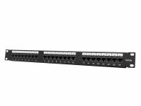 изображениеПатч-панель UTP, 19", 24 порта RJ45, cat.5e, 1U, Dual Type с индикацией портов