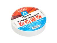 Изолента (лента изоляционная) 15мм х 20м, белая, 10шт, NETKO Optima