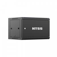 изображениеШкаф настенный телекоммуникационный NTSS W 6U 600х450х370мм, 2 профиля 19, дверь сплошная металл, боковые стенки съемные, разобранный, черный RAL 9005