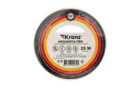 KR-09-2201 Изолента ПВХ KRANZ 19 мм х 25 м, белая, упаковка 5 роликов