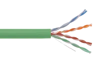 LC1-C5E04-122 ITK Кабель связи витая пара U/UTP, кат.5E 4x2х24AWG solid, LSZH нг(А)-HFLTx, 305м, зеленый