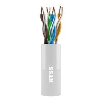 Кабель витая пара NTSS PREMIUM U/UTP 5e 4х2х0.52 одножильный 24AWG внутренний LSZH нг(А)-HF 305м белый