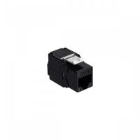 Розеточный модуль NTSS PREMIUM Keystone RJ45 UTP CAT6 180 градусов безинструментальный черный ver2