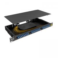 Кросс 19" NTSS PREMIUM, предсобранный 1U, 24 порта LC/UPC duplex, 9/125 мкм, черный