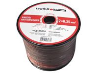 Кабель акустический 2*0.35мм2 (31*0.12мм) BC, 100м, пластиковая катушка, прозрачный NETKO Optima