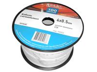 Кабель сигнальный, неэкранированный 4*0.5мм 100м, алюминий, пластиковая катушка, белый NETKO Optima