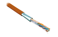 45528 Hyperline FUTP4-C5E-S24-IN-LSZH-OR-305 (305 м) Кабель витая пара F/UTP, категория 5e, 4 пары (24 AWG), одножильный(solid), экран-фольга, LSZH, н