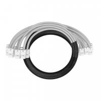 Кабельная сборка NTSS PREMIUM 12pc, UTP CAT6A, оконцована разъемами KEYSTONE RJ45 UTP CAT6A, заделка в чулке, вывод 0.6м, длина 12м, LSZH, серый