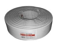 Кабель коаксиальный 3C-2V, 75 Ом (CCS, оплетка 32 нити AL), белый (100м) NETKO Optima