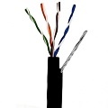 картинка витая пара u/utp сat 5e pe 4х2х0,52 premium outdoor трос 1.2кн 305м | uu.c5e.4.04.5.9.т1.2