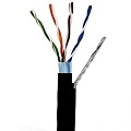 картинка витая пара f/utp сat 5e pe 4х2х0,52 premium outdoor трос 1.2кн 305м | fu.c5e.4.04.5.9.т1.2