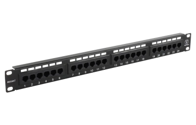 04-0021 REXANT Патч-панель 19", 1U, 24 порта RJ-45, категория 5e