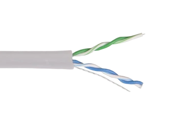 LC1-C5E02-111 ITK Кабель связи витая пара U/UTP, кат.5E 2х2х24AWG solid, PVC, 500м, серый