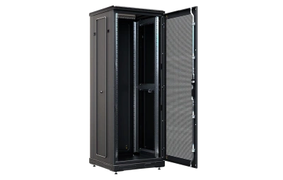 изображениеШкаф телекоммуникационный напольный 19", 27U(600x1000), ШТ-НП-М-27U-600-1000-П-Ч, передняя дверь перфорация, черный ССД