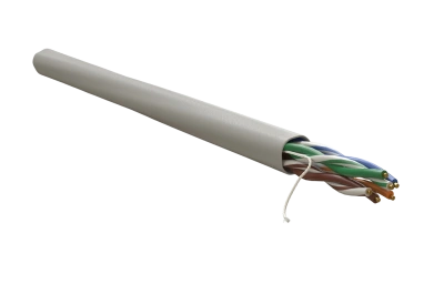 WRline WR-UTP-4P-C5E-LSZH-GY (куски) Кабель витая пара, неэкранированный U/UTP, категория 5e, 4 пары (0,50 мм), одножильный, внутренний, LSZH, нг(A)-HF, серый