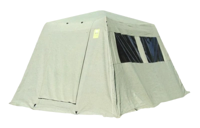 Палатка "КАБЕЛЬЩИК" (глубина 2,88м/ширина 2,31м/высота 1,63м), зеленый брезент